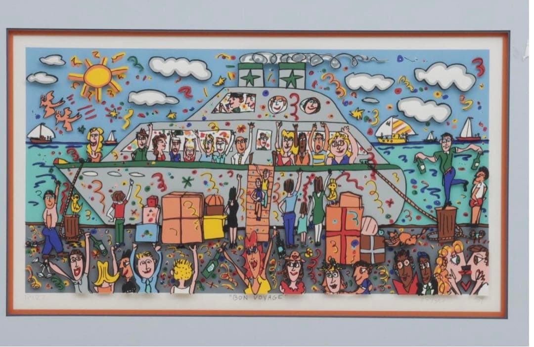 ジェームス・リジィBON VOYAGE シルクスクリーン 3D け東0308