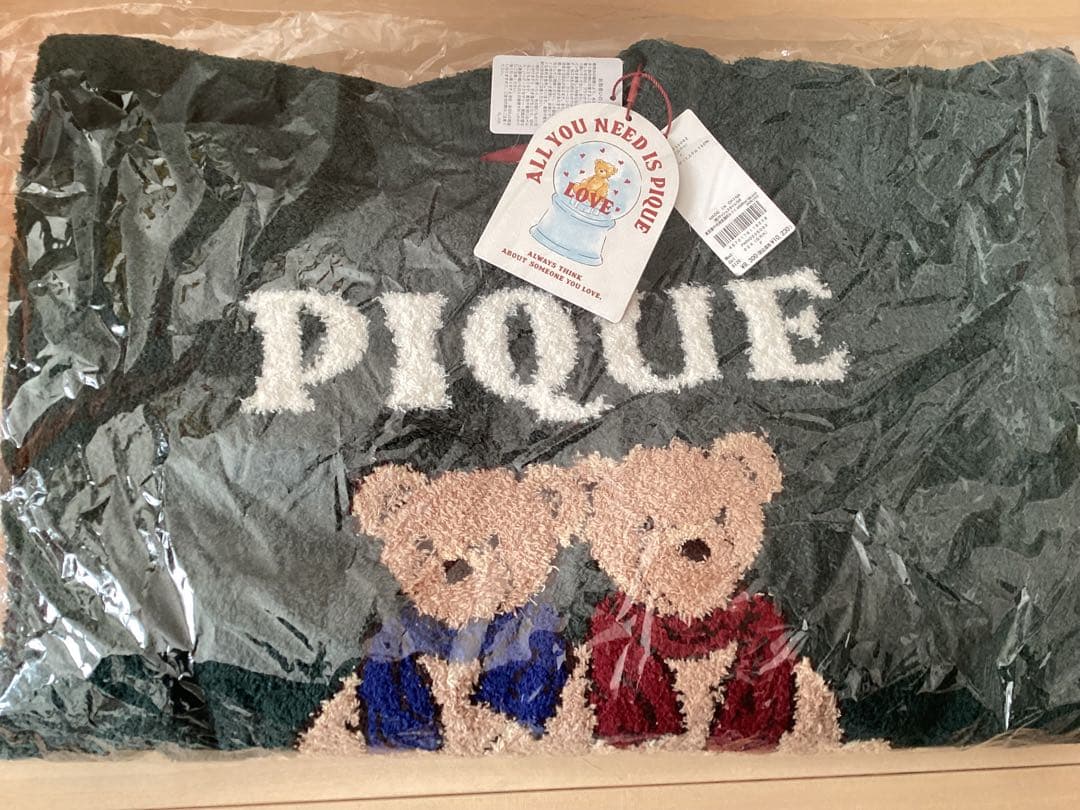 ジェラートピケ　HOLIDAY ベアジャガードワンピース＆巾着　くま　ドレス