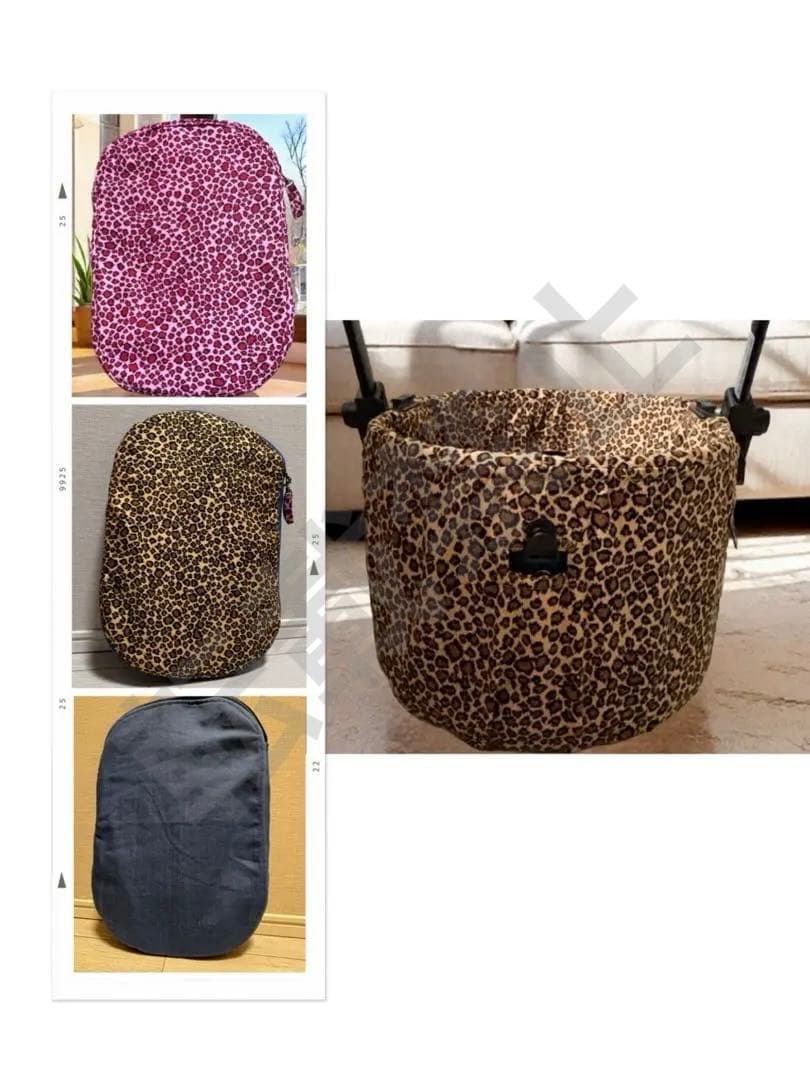 【エアバギードーム3 スモール専用】コットカバーレオバード｜犬用ペットカート