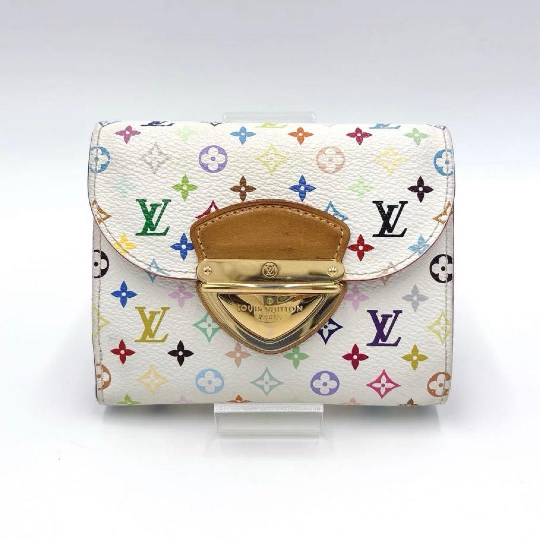 【美品】ルイヴィトン 折り財布 モノグラム マルチカラー ポルトフォイユ ジョイ