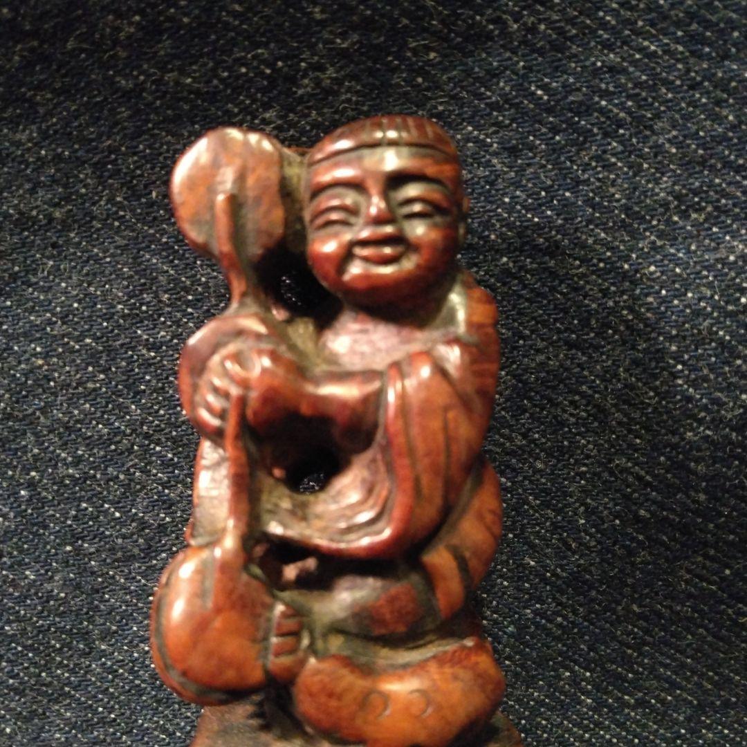 古い　根付　さげもの　骨董　木製　着物