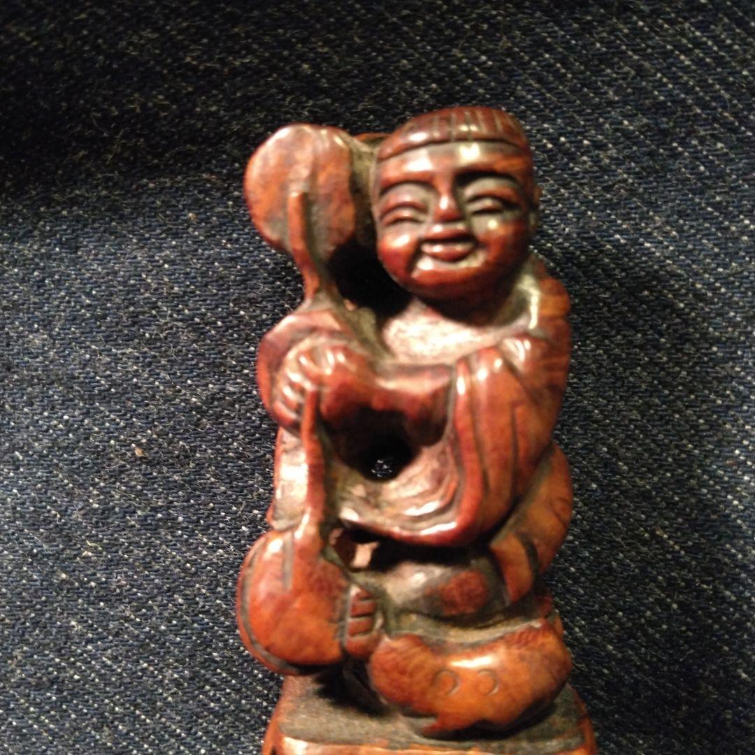 古い　根付　さげもの　骨董　木製　着物
