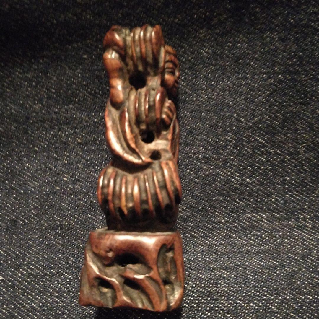 古い　根付　さげもの　骨董　木製　着物