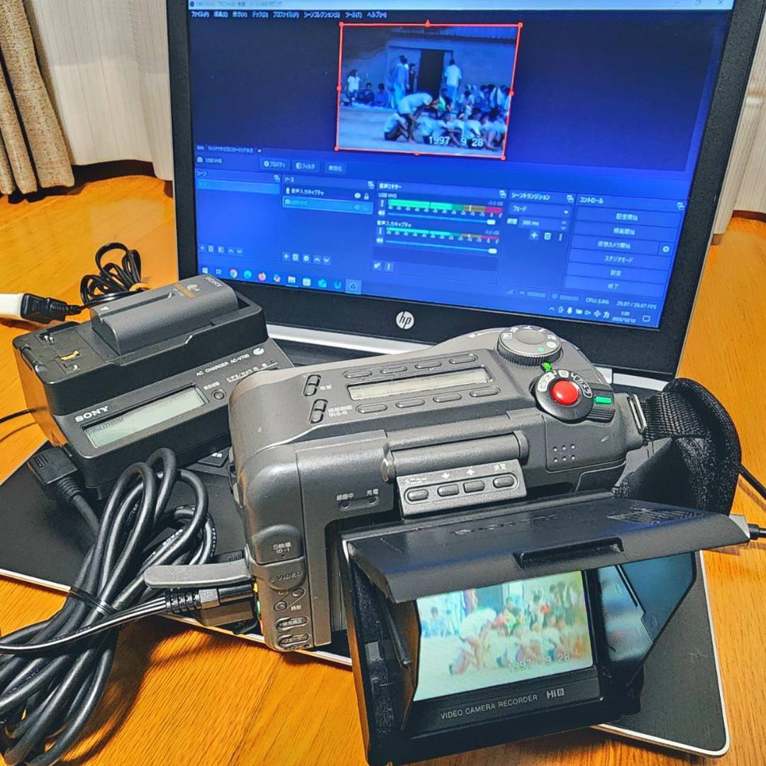 【動作確認済】高画質 8ミリ Hi8 SONY ビデオカメラ ACアダプタセット