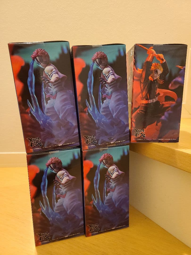 【人気】【猗窩座・煉獄杏寿郎】 鬼滅の刃クロスリンクフィギュア 2種5体