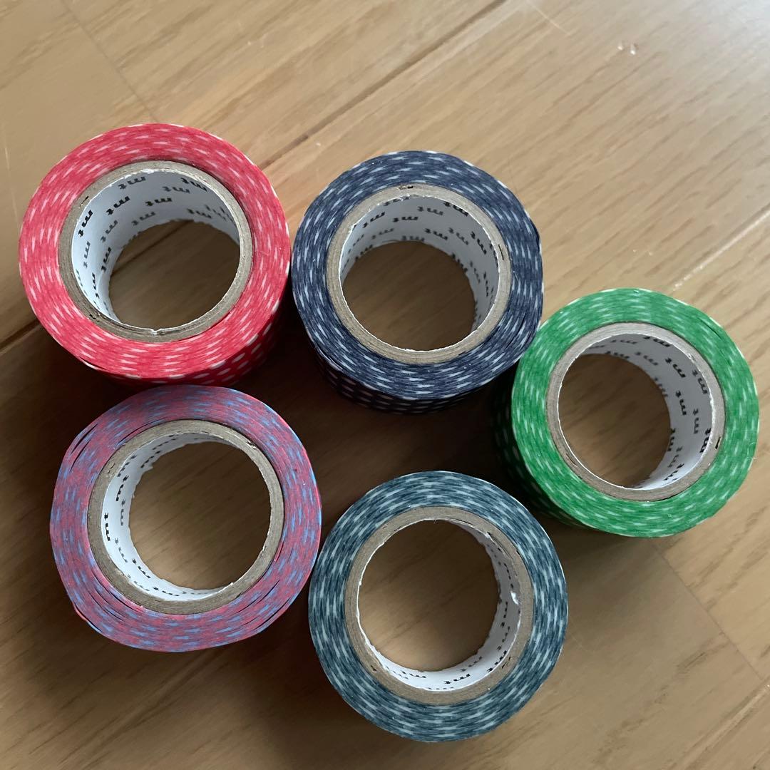 カモ井加工紙　mt 限定　マスキングテープ　ドット　水玉　幅広　スプリング