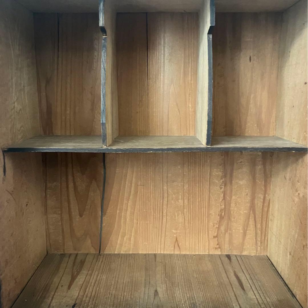 レトロ　アンティーク　古家具　古道具　ガラス棚　シェルフ　本棚　食器棚　昭和