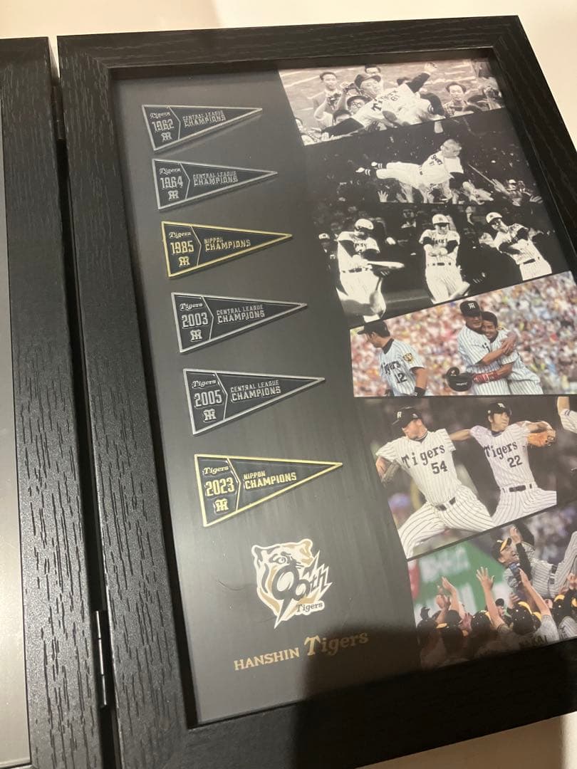 2点セット　甲子園球場ミニチュア　優勝記念ピンバッジ　阪神タイガース　年間特典