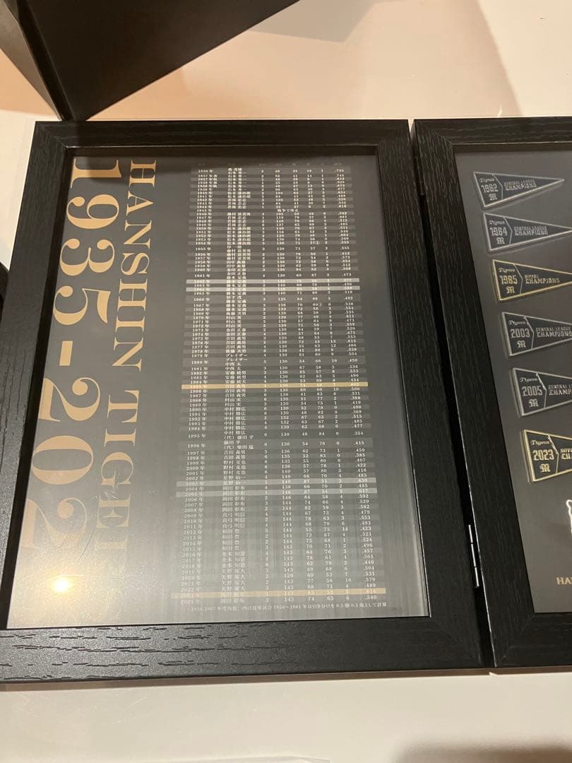 2点セット　甲子園球場ミニチュア　優勝記念ピンバッジ　阪神タイガース　年間特典