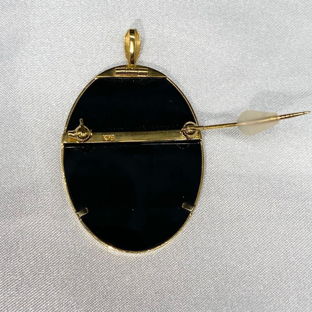 【ちっち】 K18カメオ ブローチ / ペンダントトップ