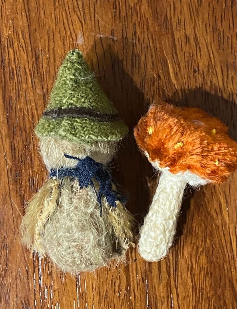 moriのえほん様　ふくろうとキノコのセット ミニチュア　ぬいぐるみ