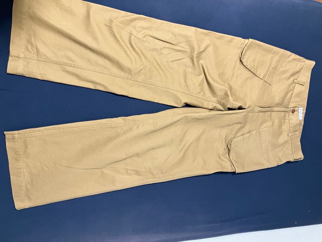 nisica ベージュ チノパン ワイドシルエット