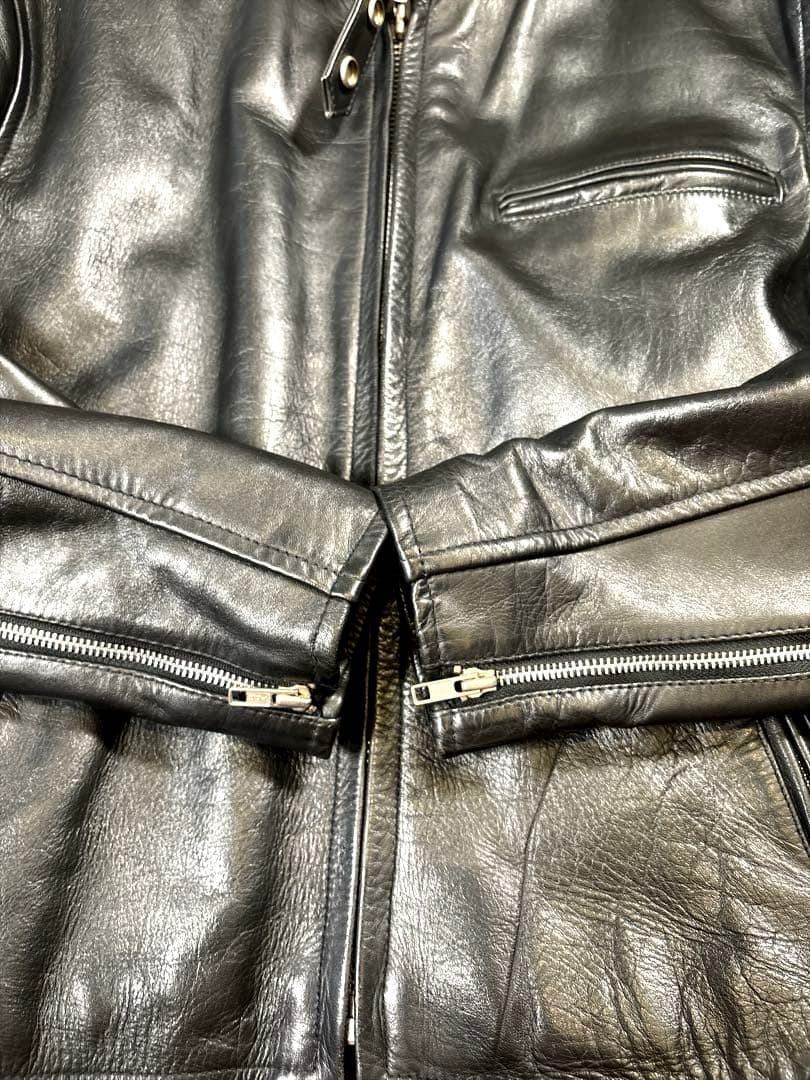 希少 American nostalgia レザージャケット 本革 シングル 黒