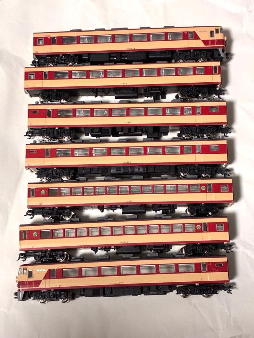 国鉄157系あまぎ7両　kato ライト室内灯点灯確認動力動作確認済