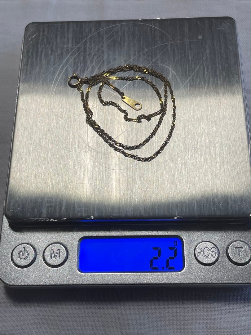 K18 チェーンネックレス vintageシェルカメオ 枠K18（合計3g）