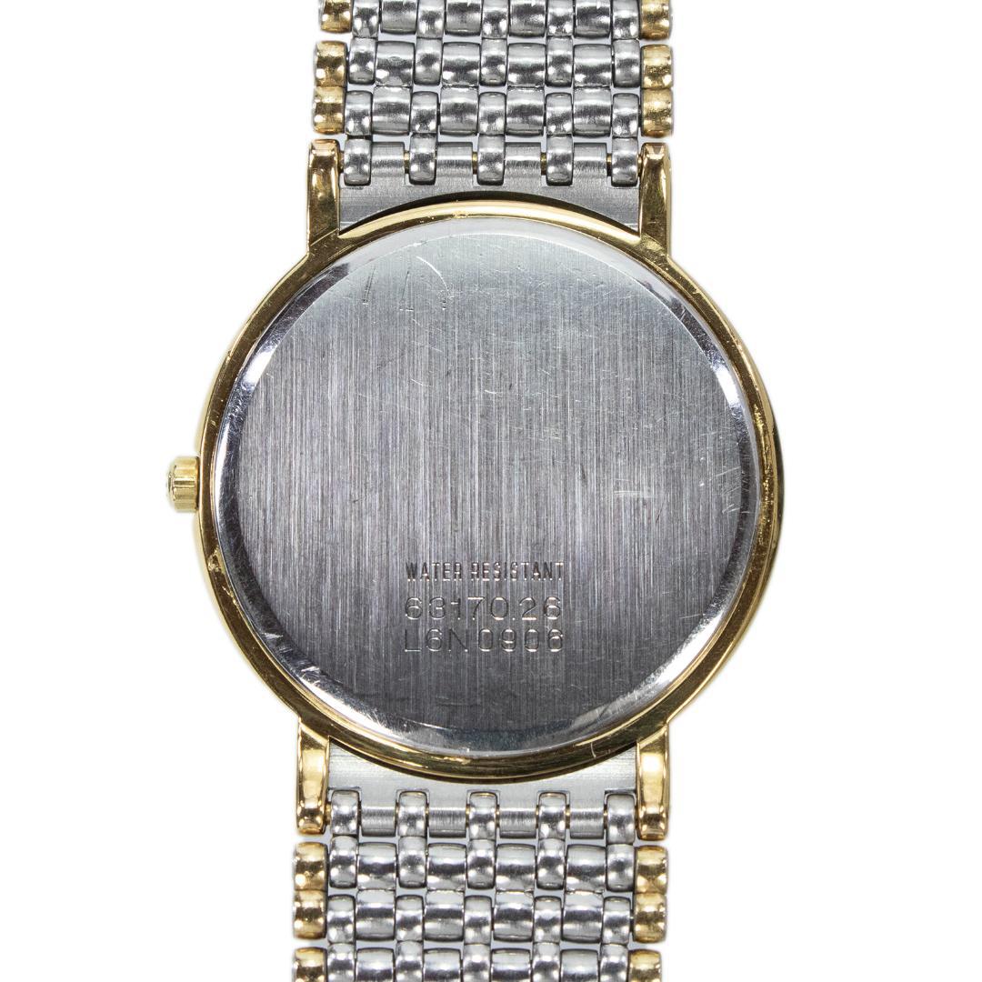 ウォルサム 腕時計 メンズ 黒 ダイヤモンド コンビカラー ロゴ マーク スリム