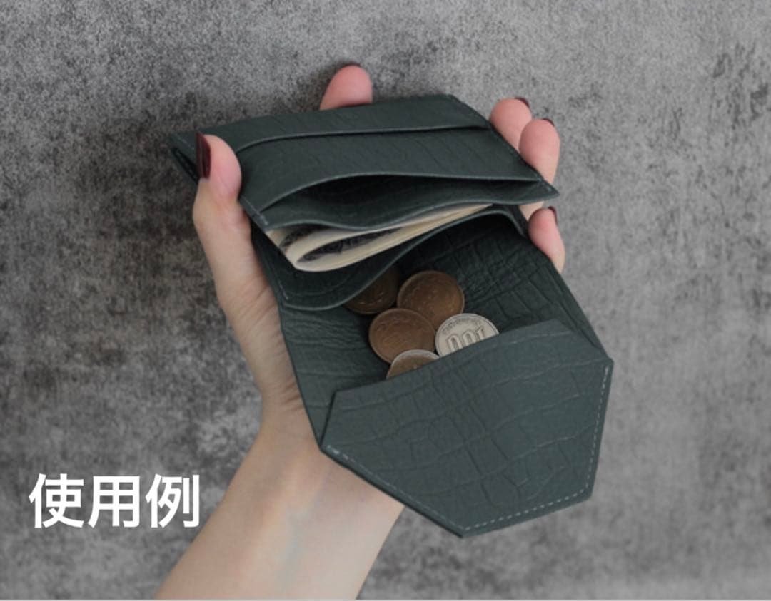 【美品】ci.wata small wallet シボ革/ブラック　ほこまる