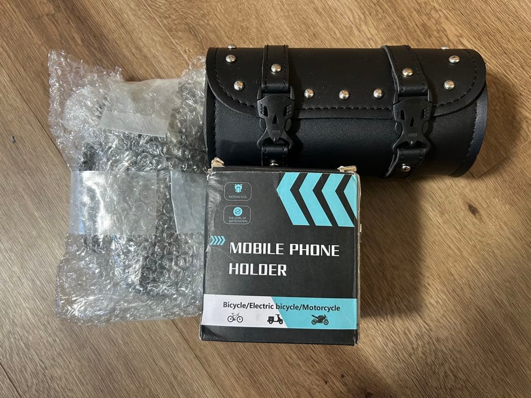 バイクミラー　ツールバッグ　スマホホルダー　セット販売