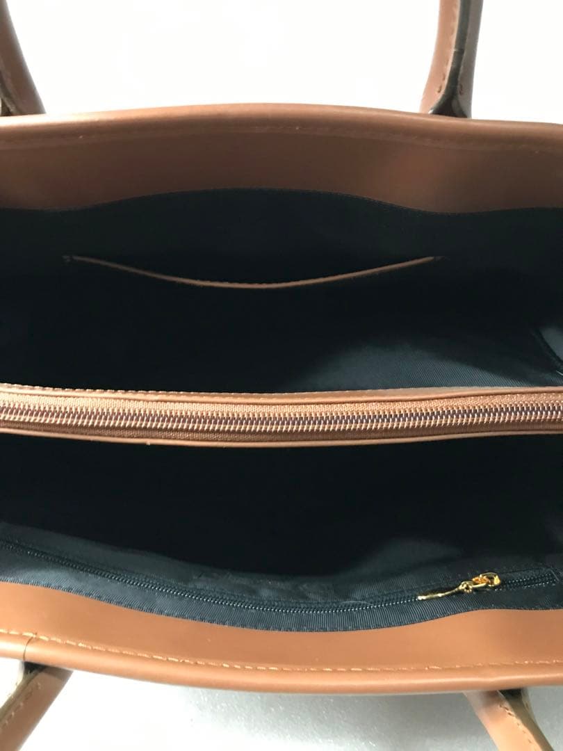 C0202)龍村美術織物 和装バッグ 動物 幾何学 茶色 正絹 和装小物