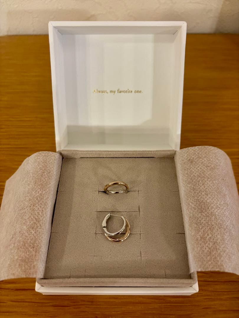 ete ダブルラインバイカラーハグピアス