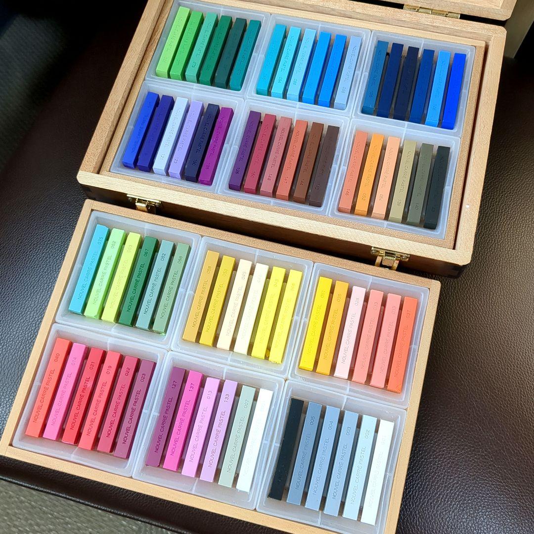 ヌーベル カレー パステル 72色 パステルアートセット 木製ケース入り
