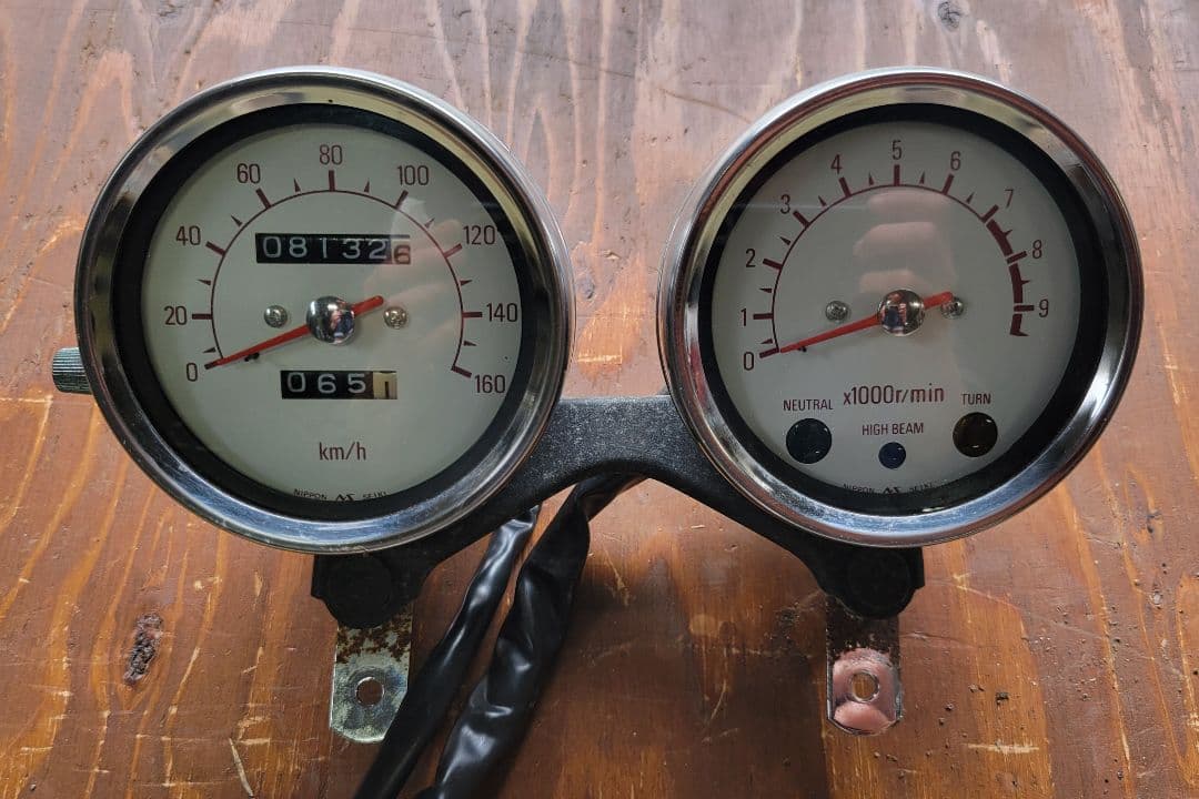 YAMAHA SR400 純正 スピードメーター タコメーター