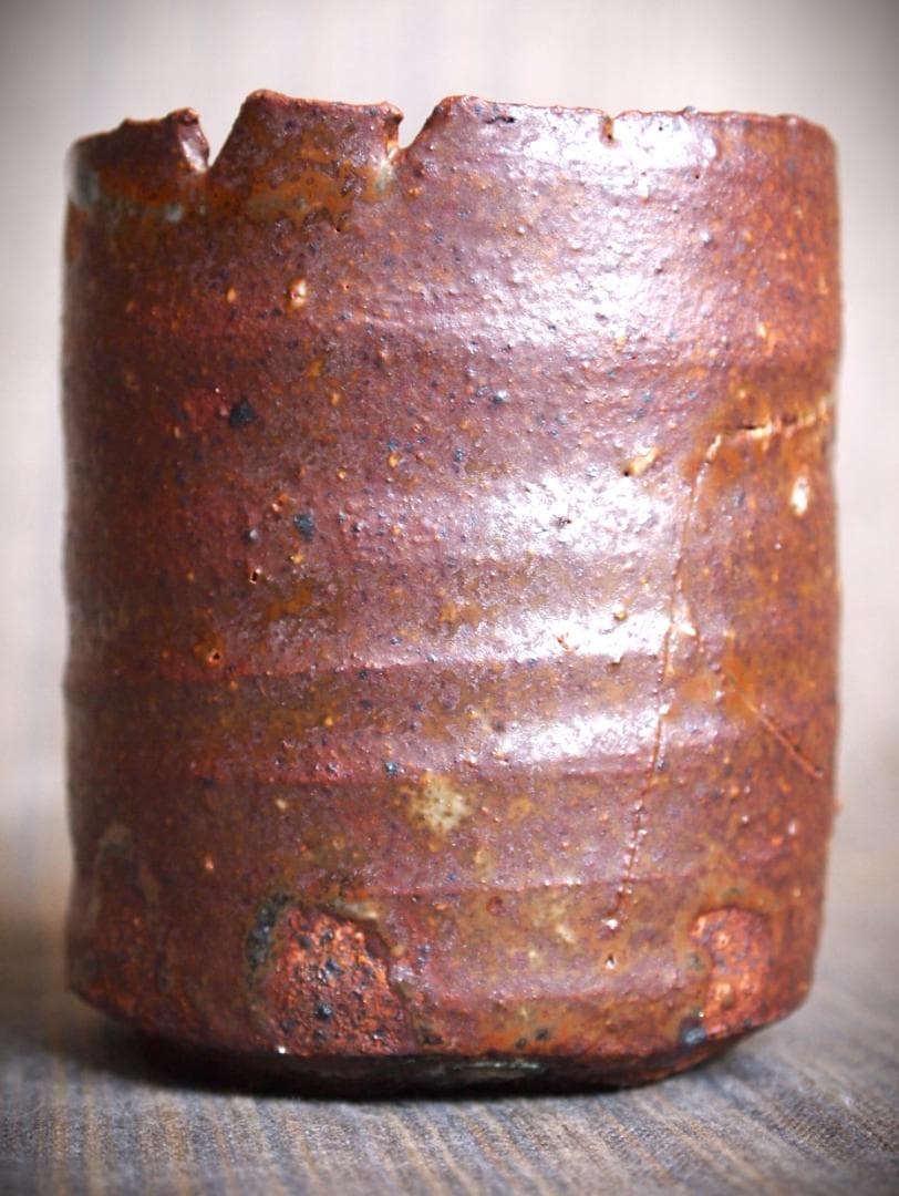 希少作★鯉江良二★設楽手湯のみ★共箱