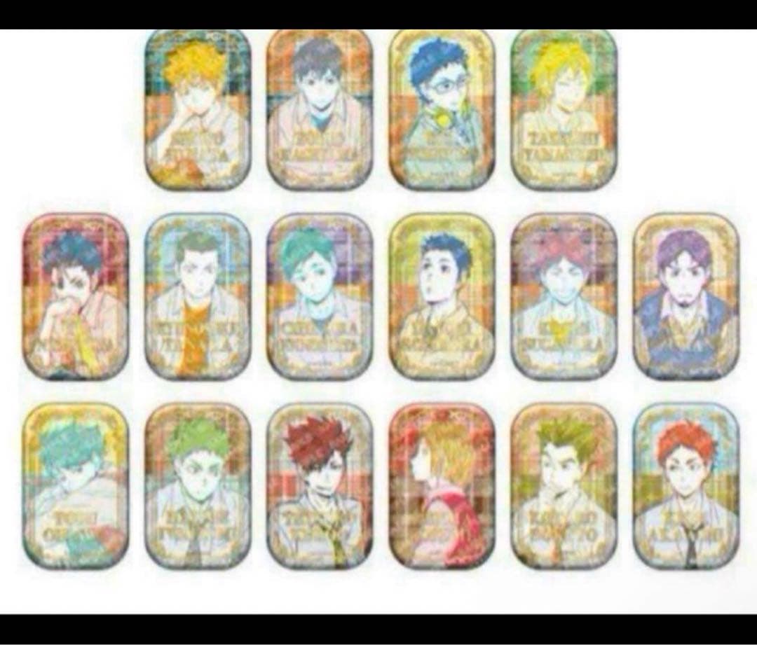 ハイキュー スクエア缶バッジ BOX オフショット ×カラー 第一弾