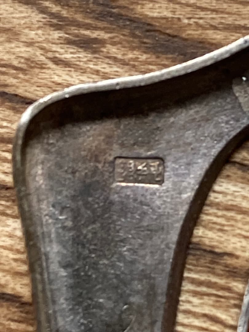 ヴィンテージ 刻印 純銀 ペンダントトップ 宝石 アールデコ 細工 レトロ 日本