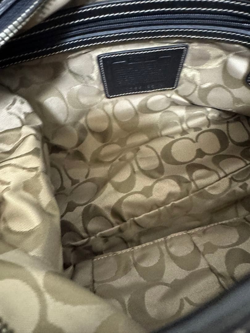 C*o様 COACHブラックレザーショルダーバッグ