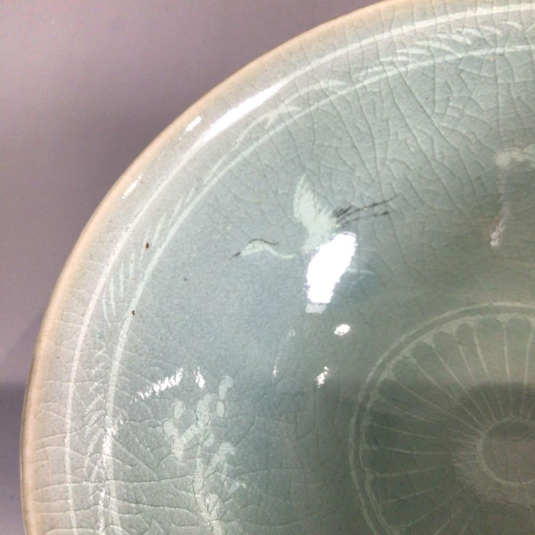 Ｐ４５５　茶碗　『高麗焼』『楽善斎　李方子造』『青磁茶碗』　抹茶碗　共箱　茶道具