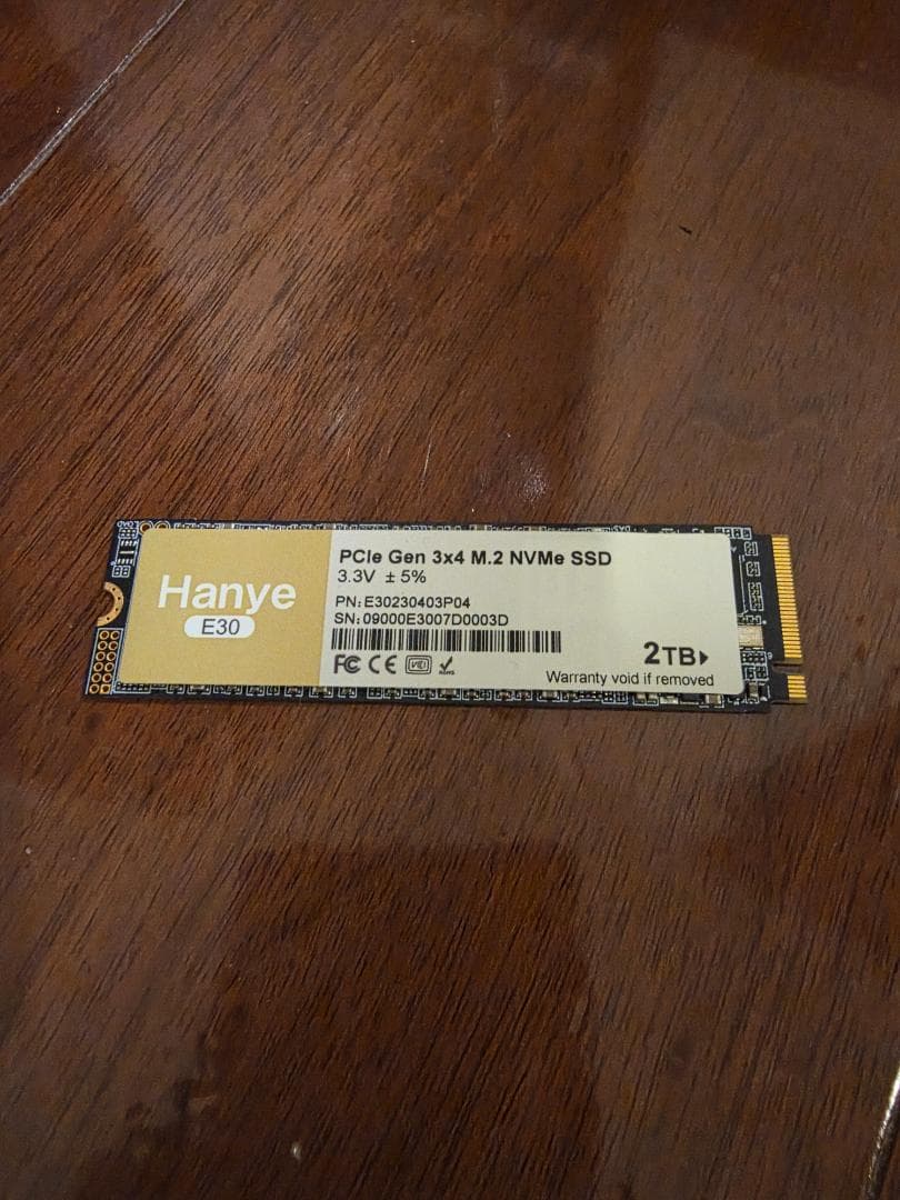 内蔵型SSD Hanye E30 2TB M.2 NVMe SSD