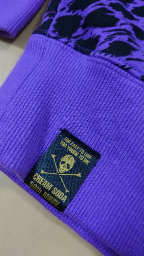 【CREAM SODA】クリームソーダ 50周年記念 ヒョウ柄ジップパーカー L