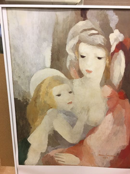 絵画  世界の名画マリーロランサン 母と子66センチ×51センチ