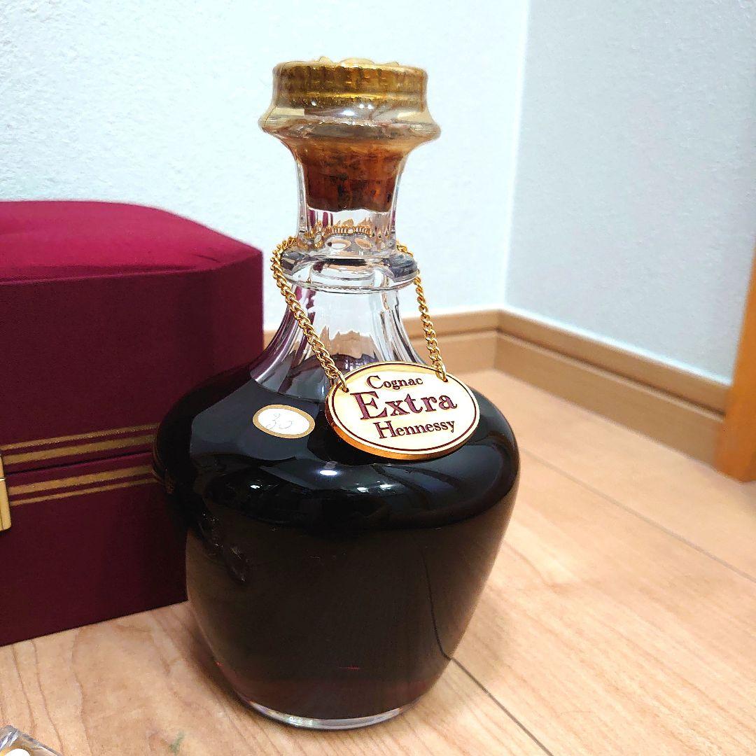 ヘネシーエクストラ バカラ クリスタル デキャンタ　替え栓・箱・冊子・タグあり