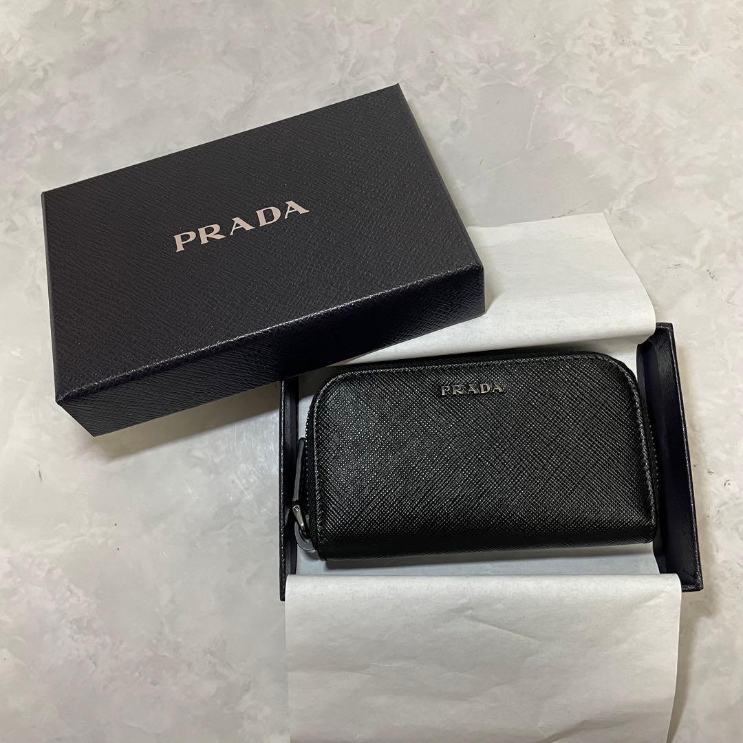 プラダ キーケース PRADA メンズ ラウンドファスナー NERO