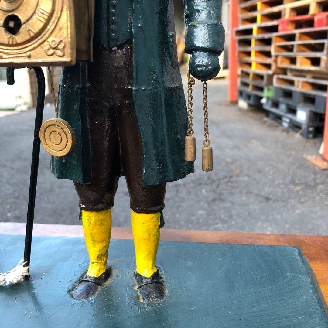 アンティーク ドイツ製　人形型手巻き時計 高さ約30cm ※ジャンク