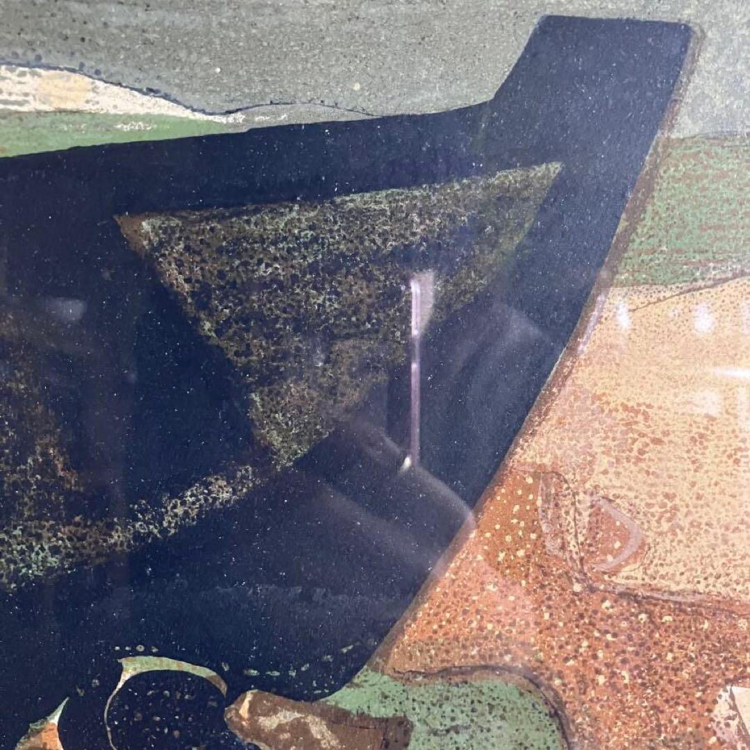 アンドレ・ミノー　リトグラフ 船 直筆サイン有り　額付き　25.1.29-2