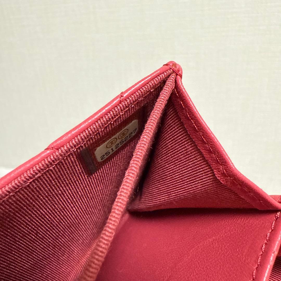 正規品 CHANEL ラムスキン チェーンクラッチ ミニポシェット