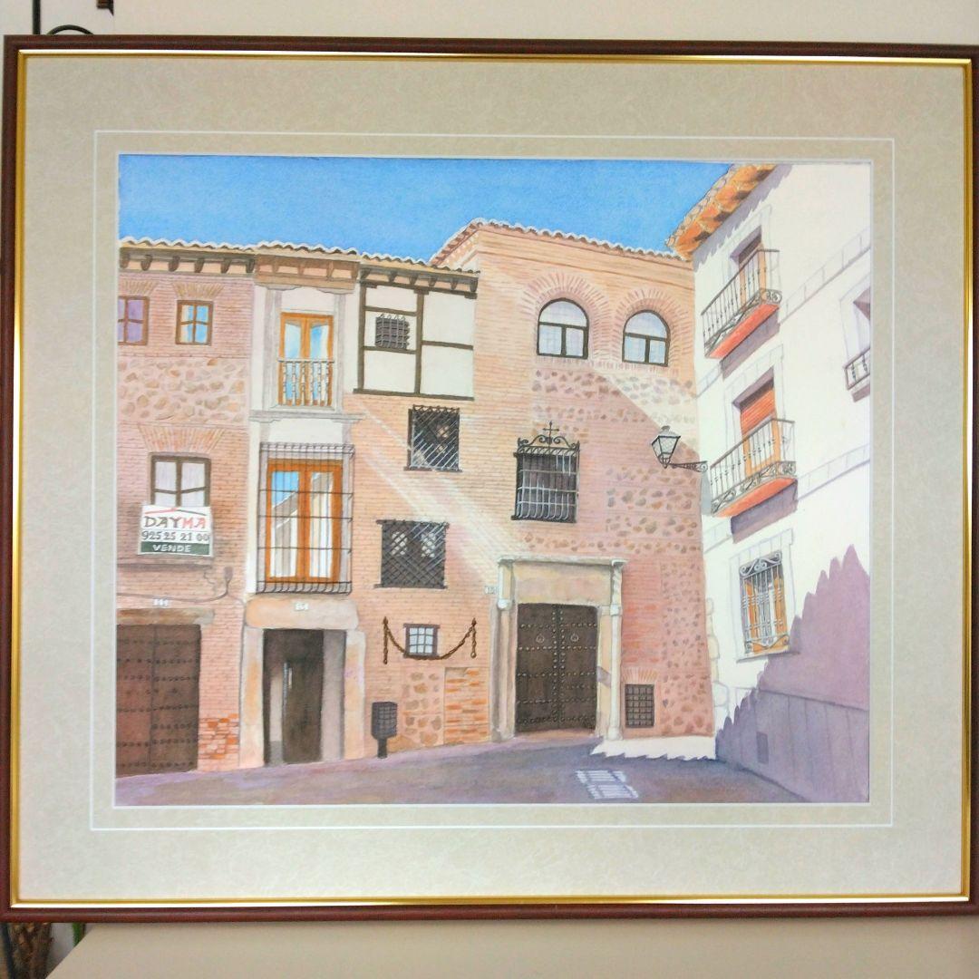 [窓]　水彩画・風景画スペイン・コルドバ・ユダヤ人街・旧市街