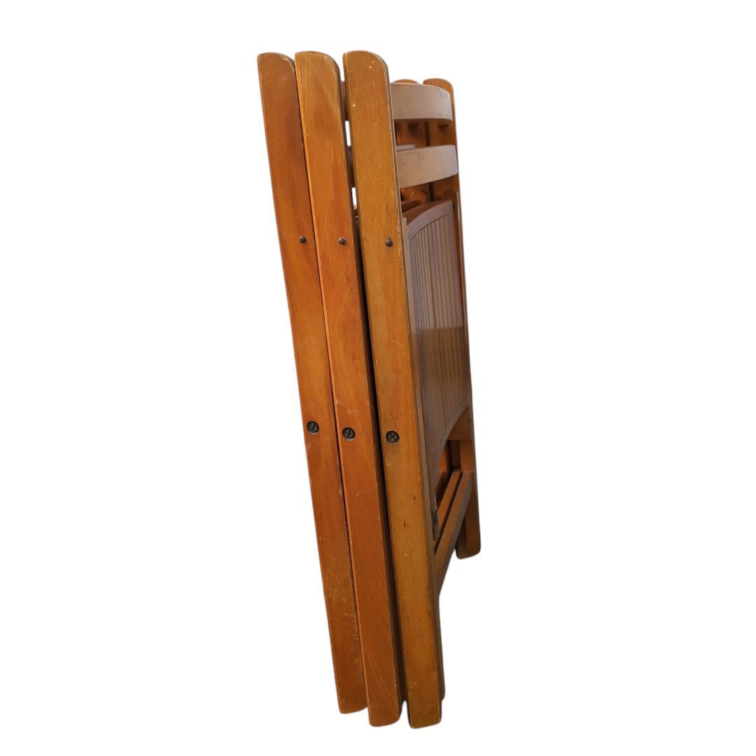 【3脚セット 】フォールディングチェア 折りたたみ椅子 木製 アンティーク