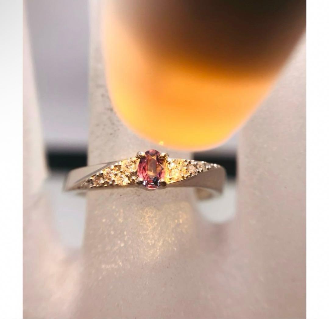 【きなこ】アレキサンドライト 天然クリソベリル リング 指輪