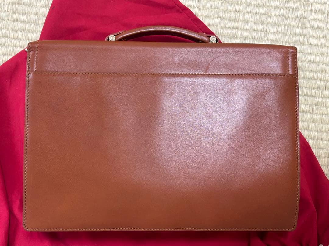 LANCELランセル ブラウンレザー ビジネスバッグ