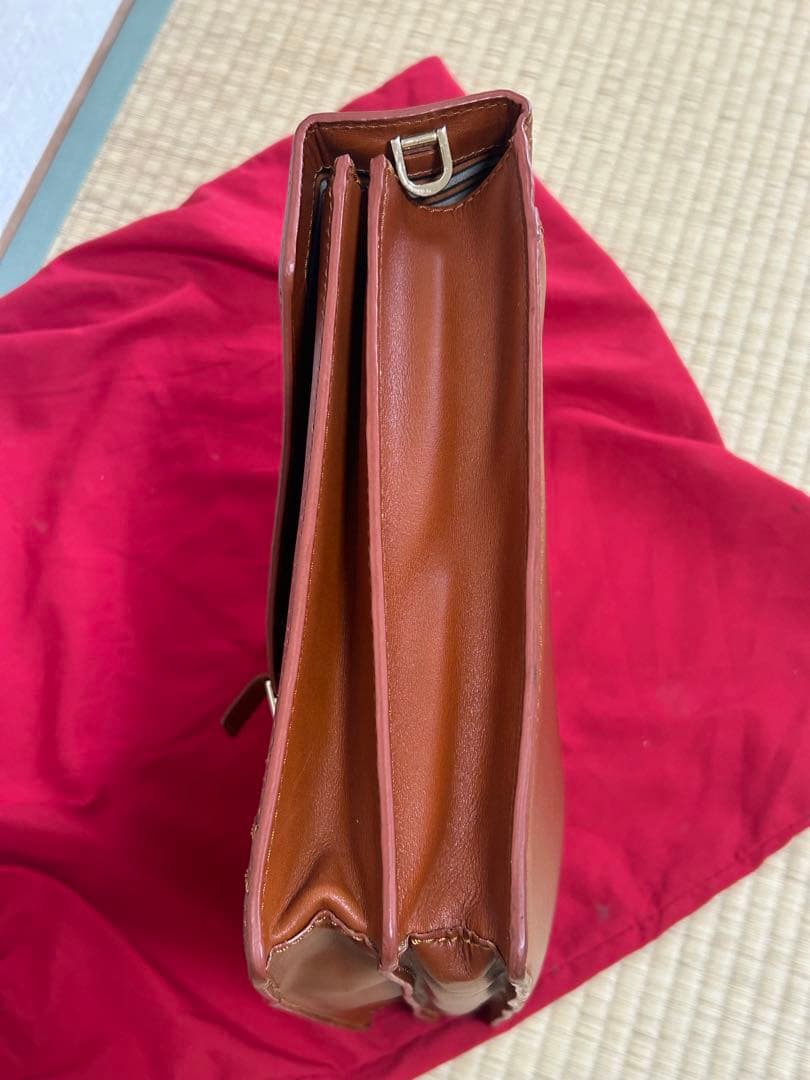 LANCELランセル ブラウンレザー ビジネスバッグ