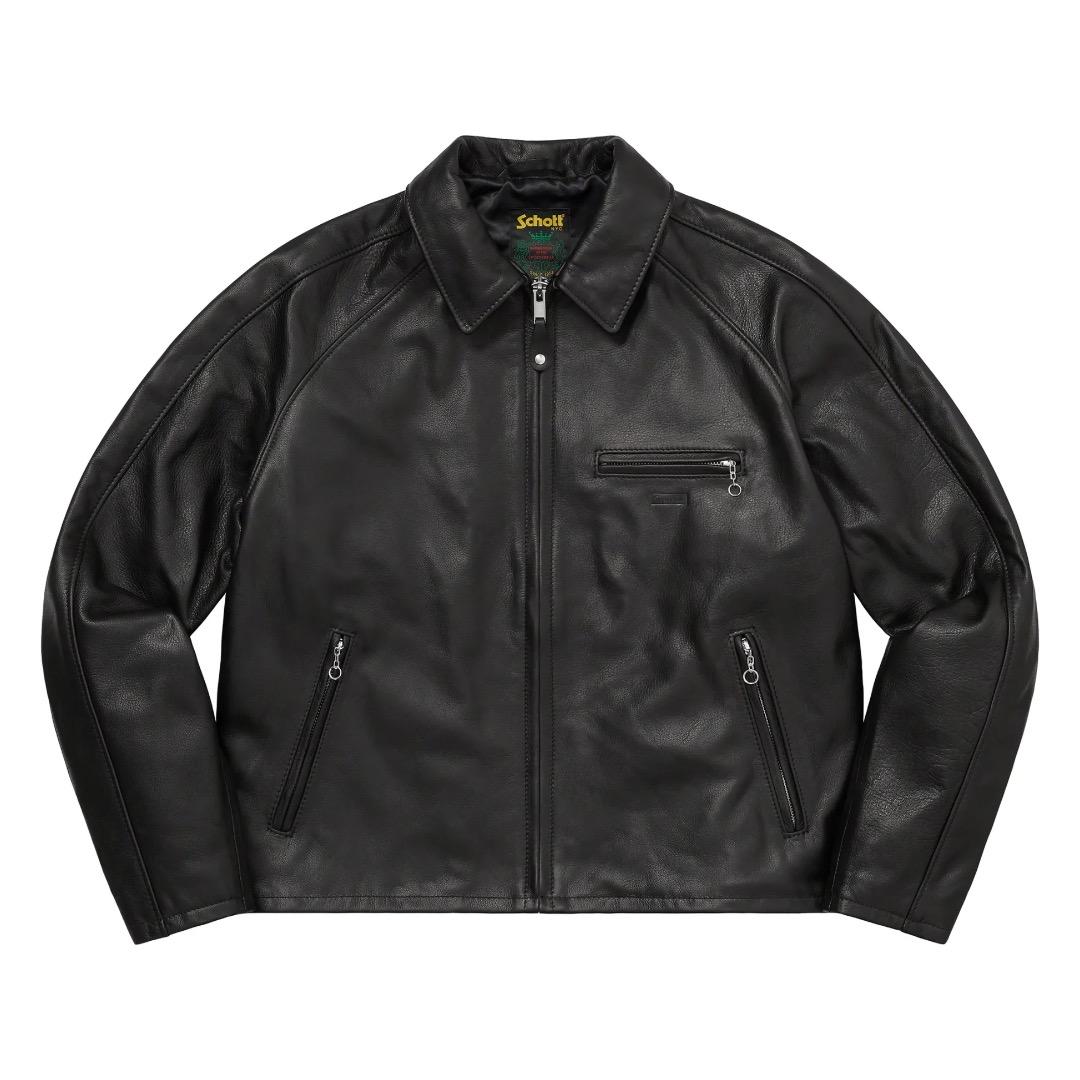 ジャケット・アウター Supreme Schott Leather Racer Jacket XL