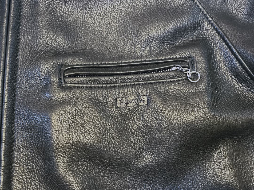 ジャケット・アウター Supreme Schott Leather Racer Jacket XL