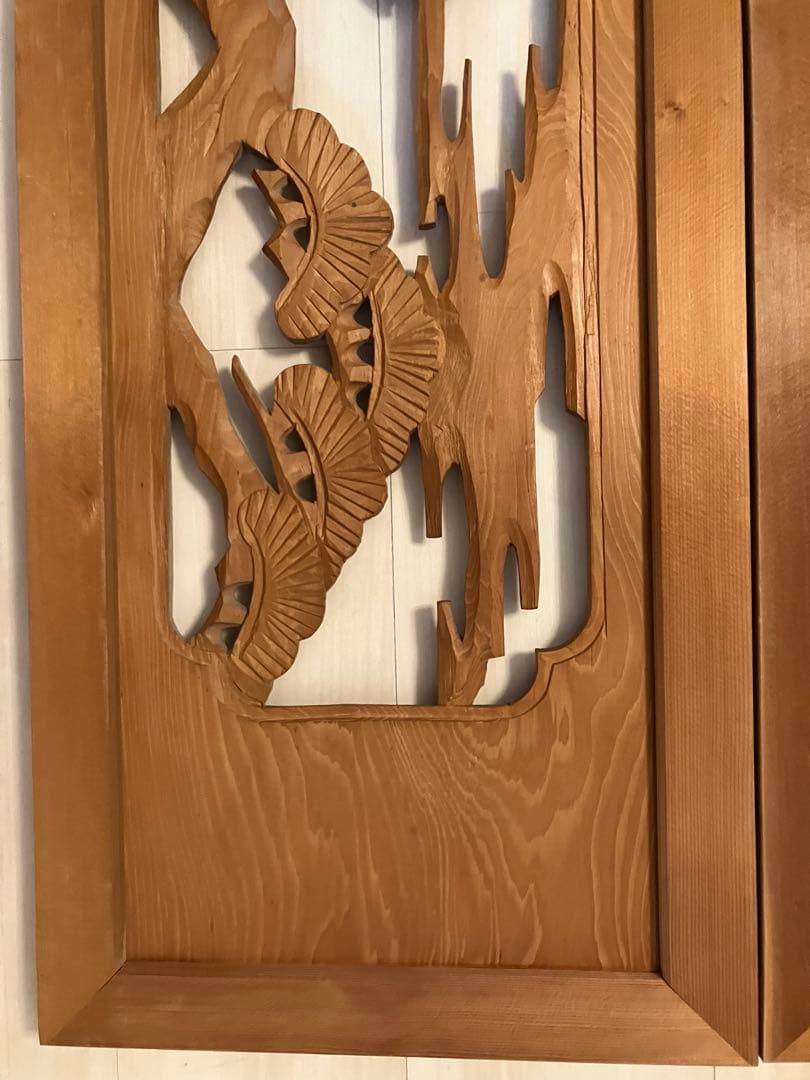 【欄間】和室 昭和 木工彫刻 木工細工