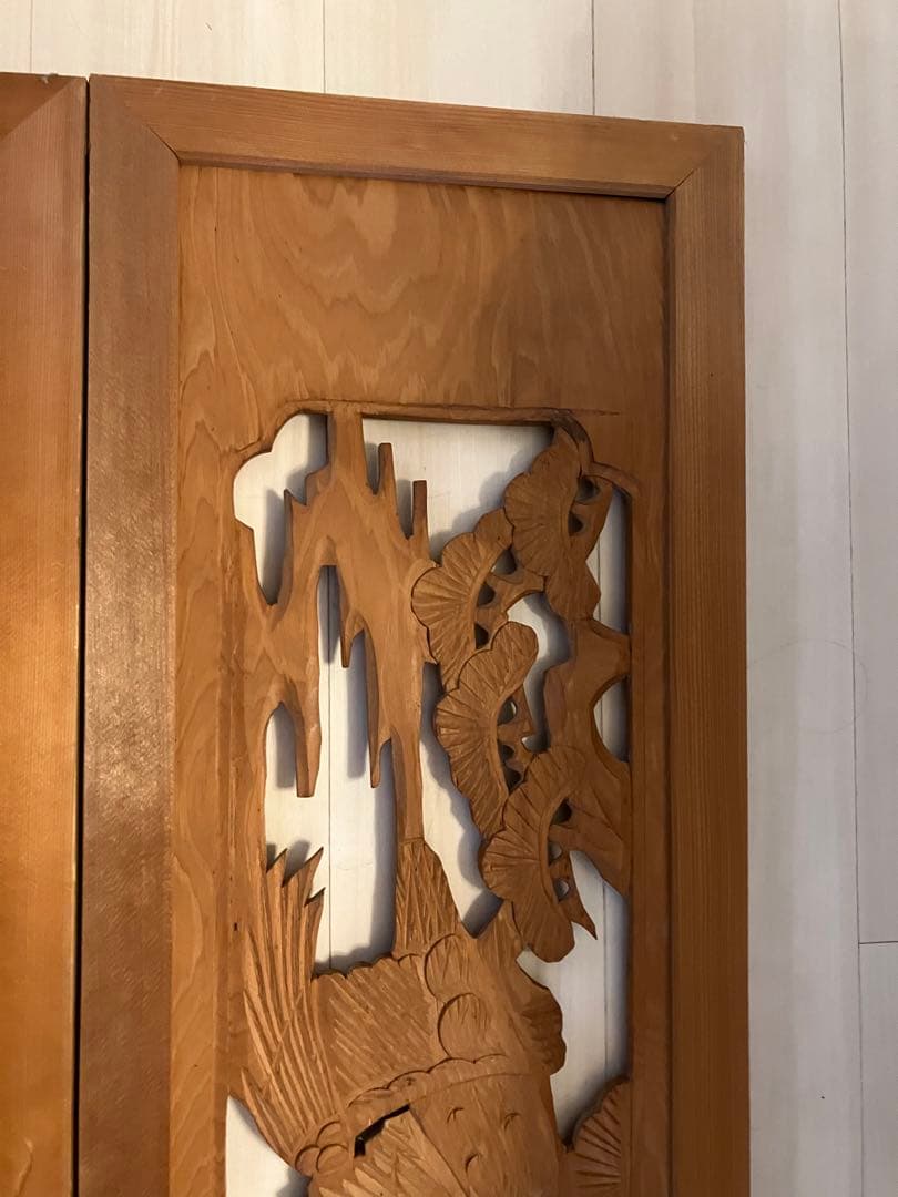 【欄間】和室 昭和 木工彫刻 木工細工