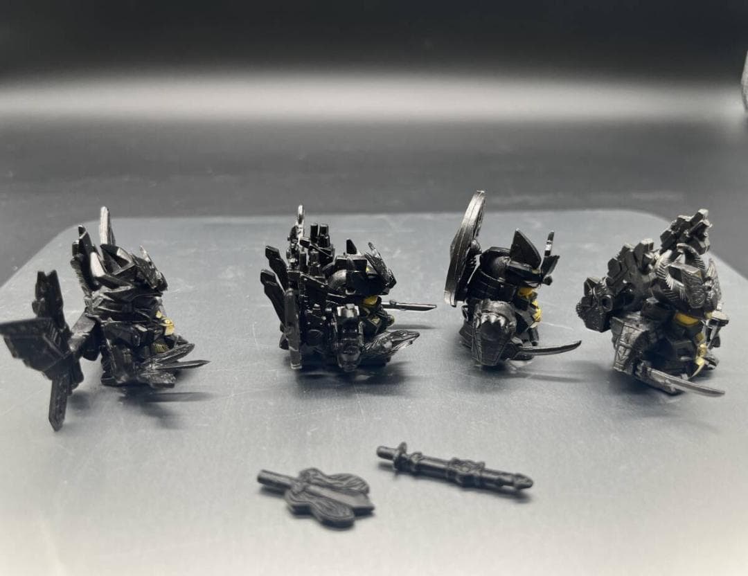 バンダイ ガン消し SD戦国伝 四大将軍セット ガンメタリックバージョン