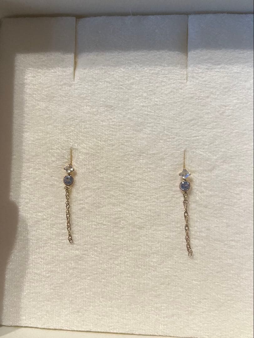 【TAKE-UP】K18・K10タンザナイトスイングピアス(YG)